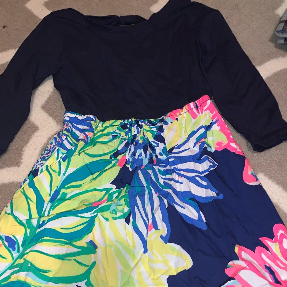 Lilly Pulitzer Navy and Multicolor Kids Dress